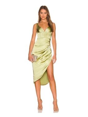 ELLIATT Rylan Dress Midi Dress in Citrus Small S